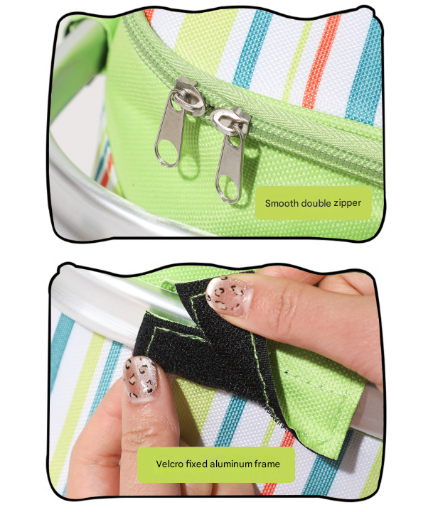 Pink and Floral Pattern Large 27L Foldable Insulated Picnic Basket Cooler Bag - Lightweight Thermal Hamper with Aluminum Handles for Outdoor, Shopping & Camping