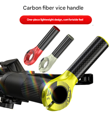 Black Ultralight Carbon Fiber Bicycle Bar Ends - Ergonomic Anti-Slip Grips for MTB & Hybrid Bikes (22.2mm)