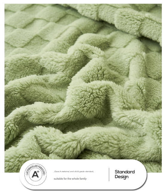 200*230CM Light Yellow Ultra-Soft Waffle Textured Plush Fleece Blanket - Large Cozy All-Season Throw for Bed & Sofa