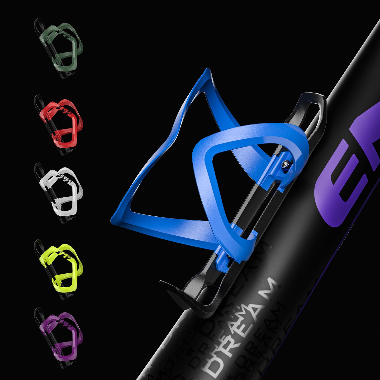 Fluorescent Yellow Ultra Lightweight Road & Mountain Bike Water Bottle Cage - 39g Polycarbonate + Glass Fiber, Fits Most Bottles