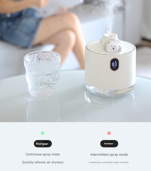 Pink Adorable Space Capsule Humidifier - Portable USB Cool Mist Maker with LED Display & Ambient Night Light