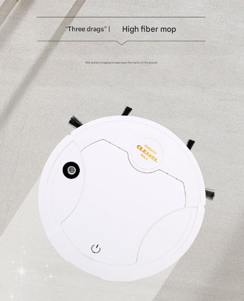 White 3-in-1 Smart Robot Vacuum Cleaner with Humidifying Mist & UV Light - Slim Automatic Sweeping & Mopping Robot