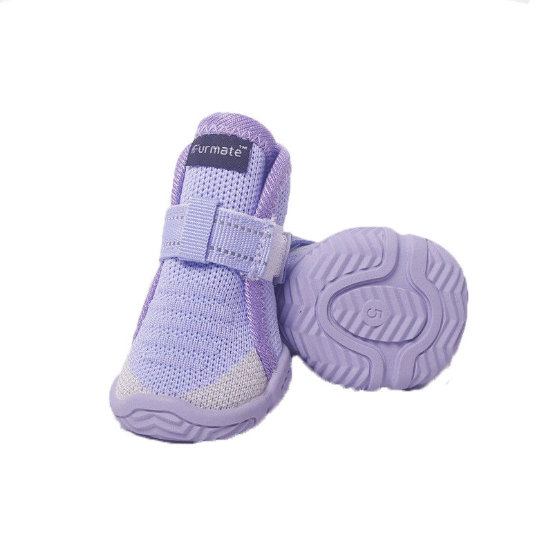 1# Purple Breathable Woven Dog Shoes for Small to Medium Dogs - Non-Slip, Durable, Anti-Dirty Paw Protectors