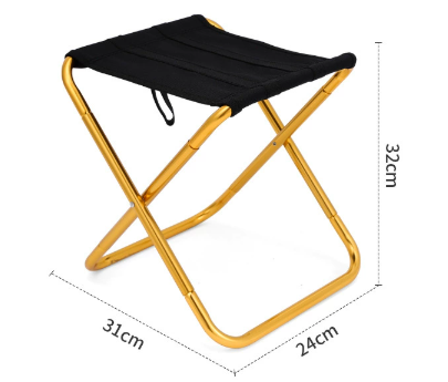 Big Gold Ultralight Portable Folding Camping Stool - Compact Aluminum Chair for Hiking, Fishing & Outdoor Events