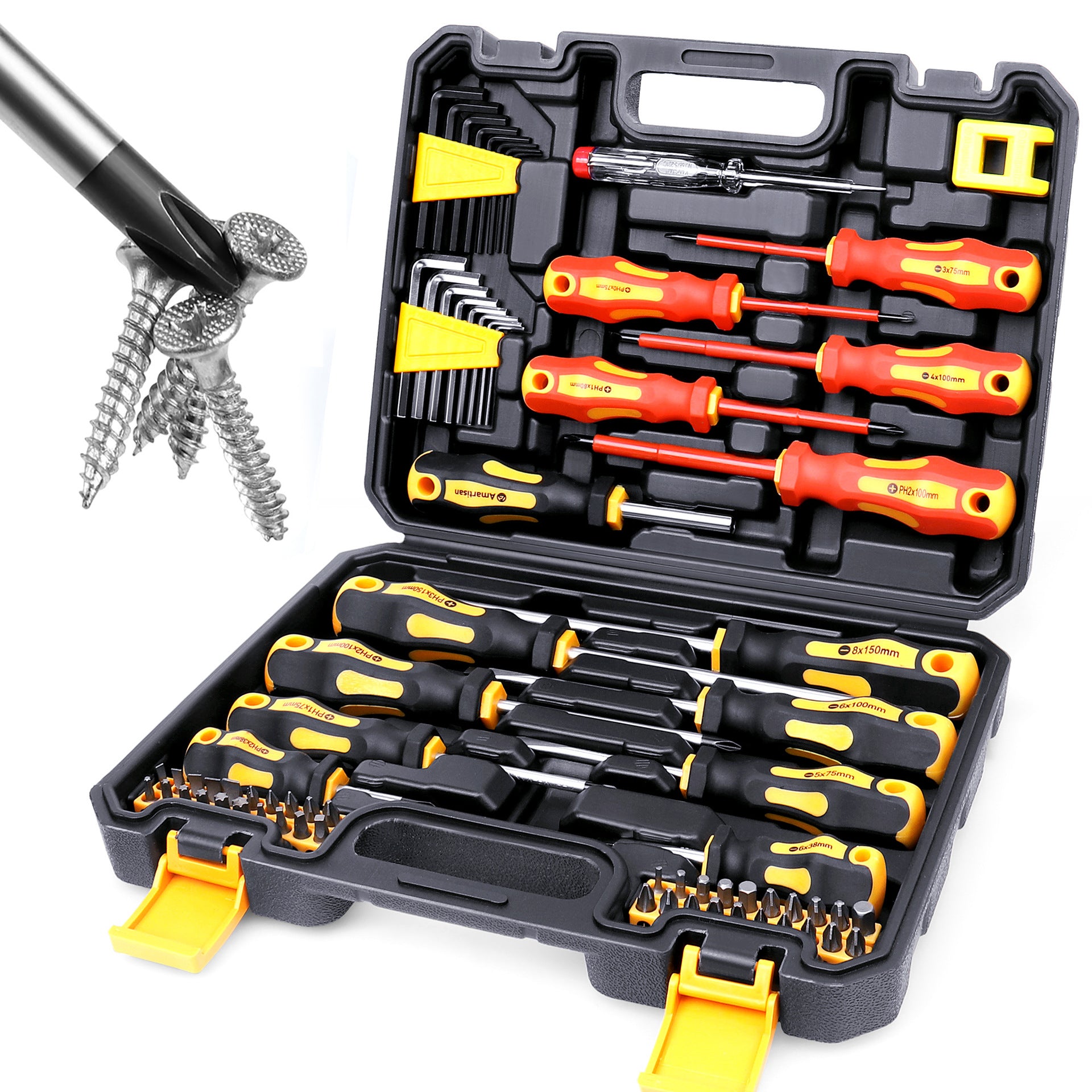 72-Piece Professional Precision Screwdriver Set - Magnetic Repair Tool Kit for Electronics, PC & Home Appliances