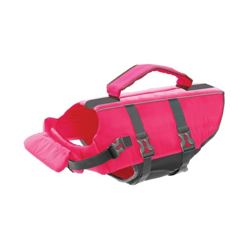 Rose Red Adjustable Granby Dog Life Vest for Swimming