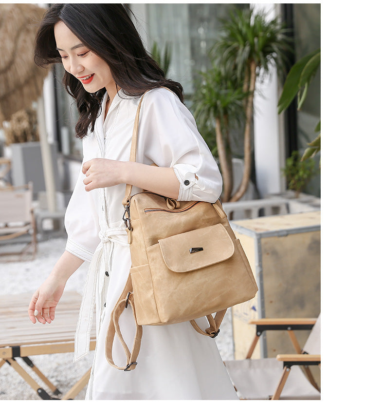 Stylish Women's PU Leather Backpack - Versatile Shoulder Bag with Multiple Pockets(black)
