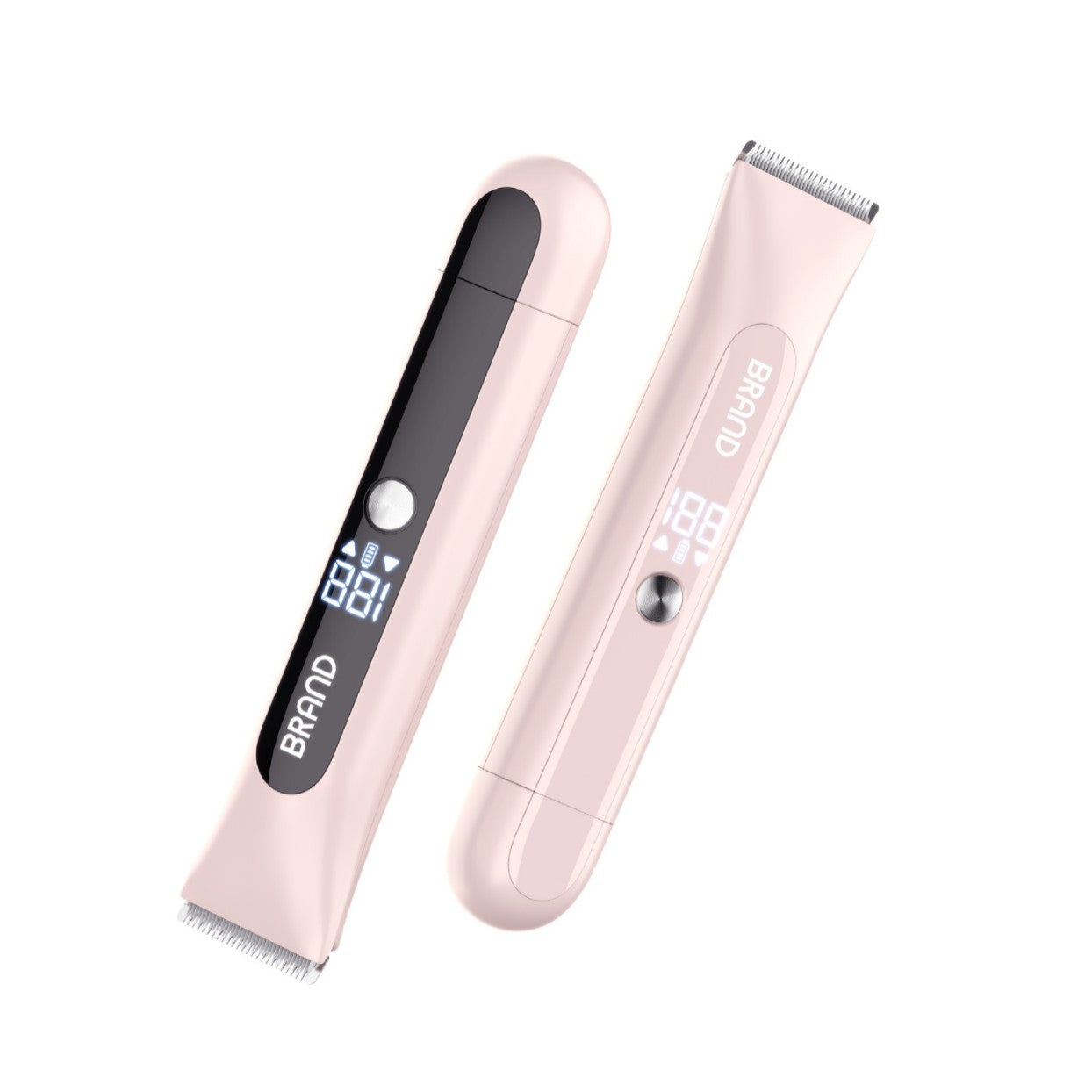 Dual-Head Electric Hair Trimmer - IPX7 Waterproof Body Groomer with Type-C Charging(pink)