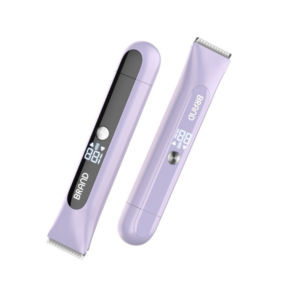 Dual-Head Electric Hair Trimmer - IPX7 Waterproof Body Groomer with Type-C Charging(purple)