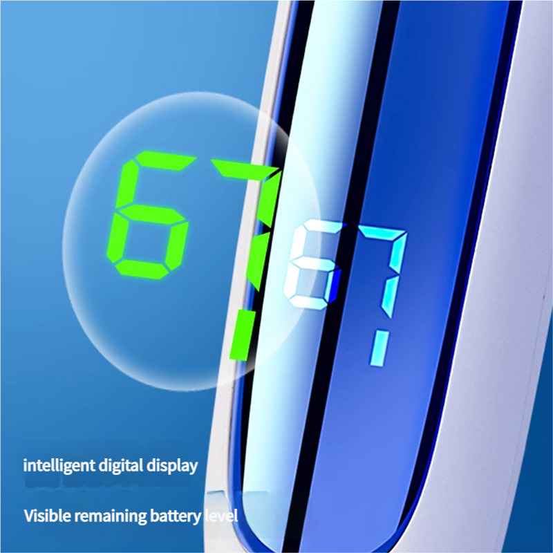 Rechargeable Electric Foot File with LCD Display - 3 Grit Heads & Waterproof Design(white)