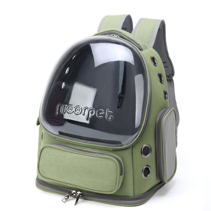 Spacious Pet Carrier with Ventilation System & Water-Resistant Design(green)