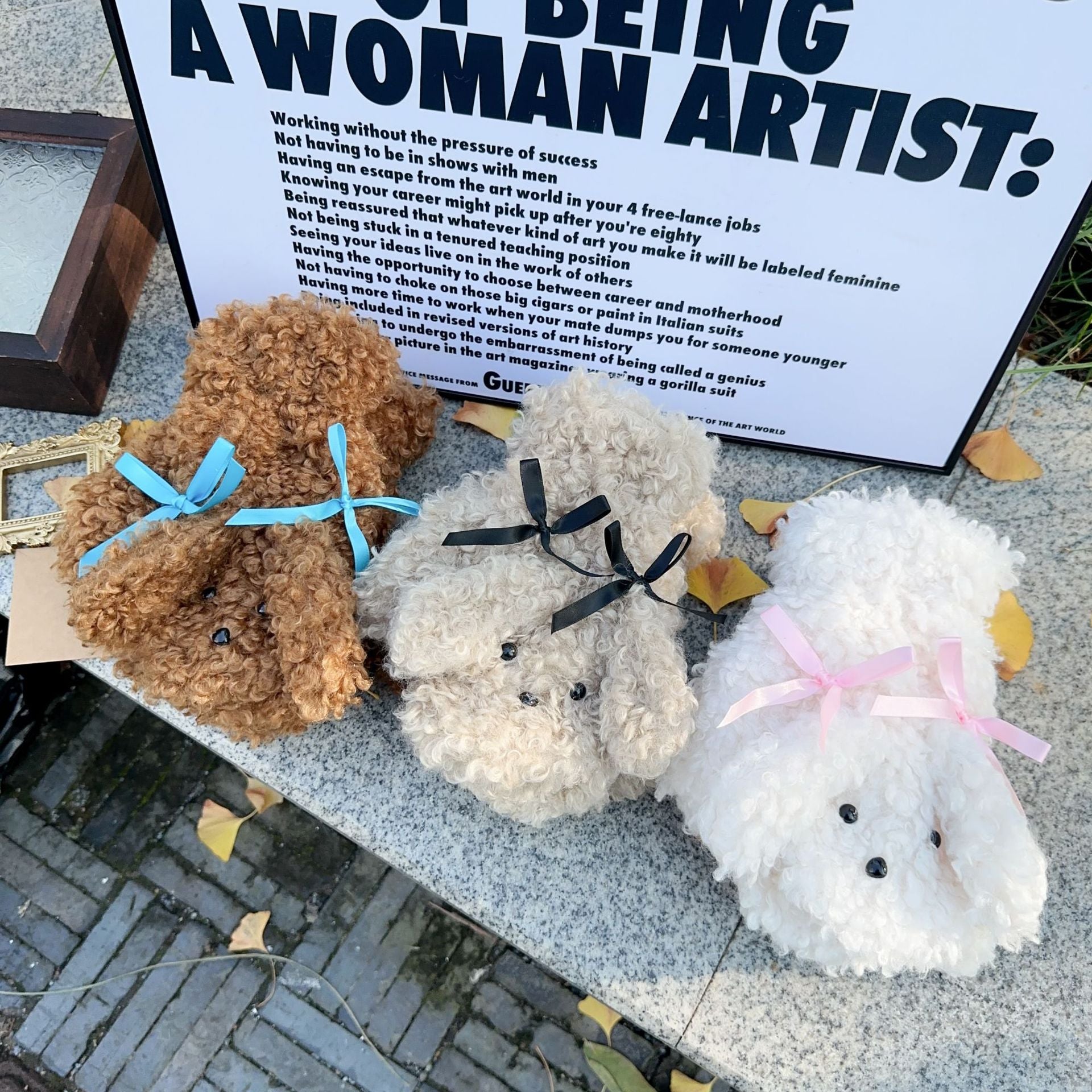 Adorable Plush Bear Paw Mittens with Neck String - Soft & Warm Winter Gloves(Khaki)