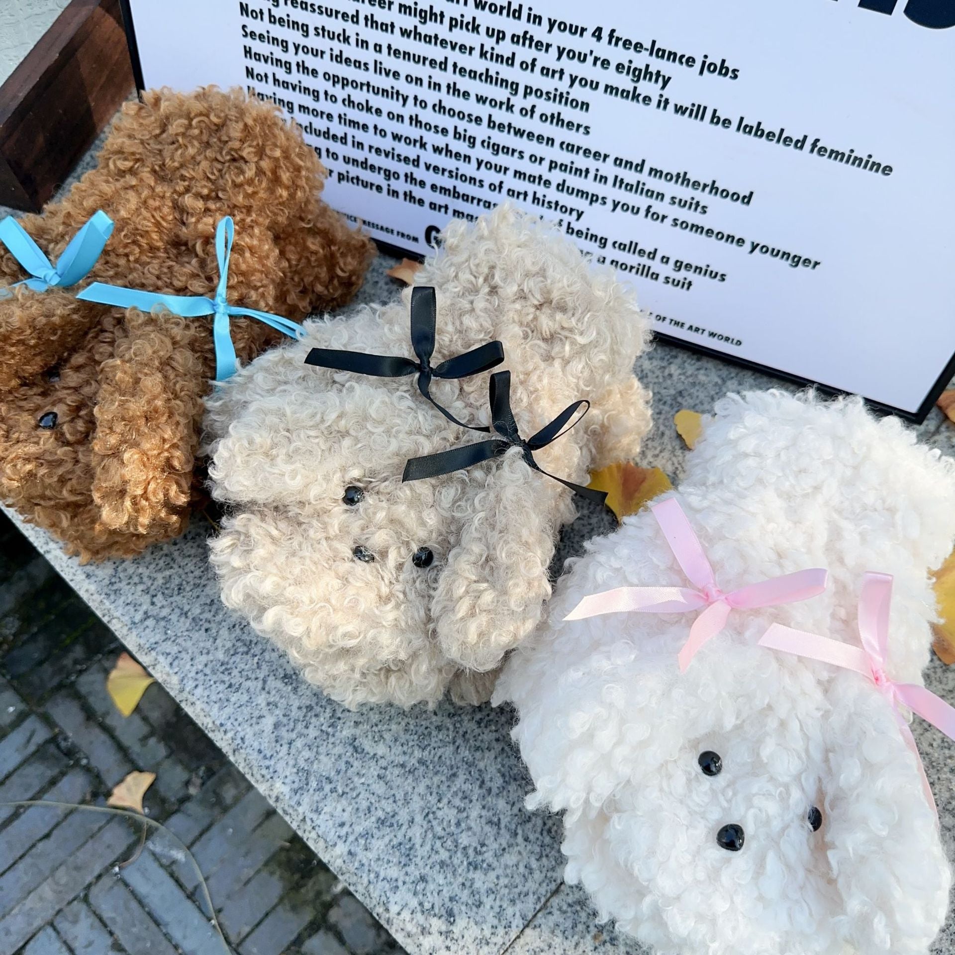 Adorable Plush Bear Paw Mittens with Neck String - Soft & Warm Winter Gloves(Brown)