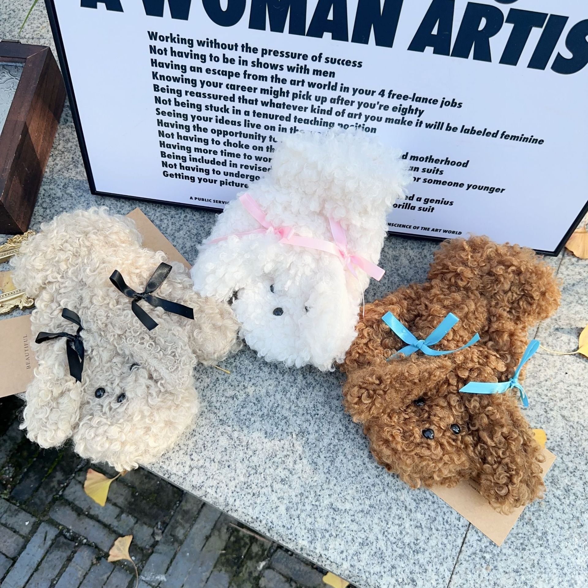 Adorable Plush Bear Paw Mittens with Neck String - Soft & Warm Winter Gloves(White)