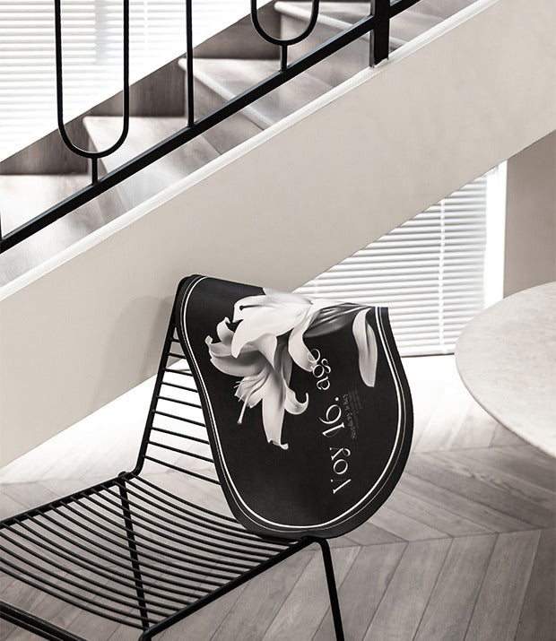 Elegant Floral Print Absorbent Floor Mat - Quick Dry, Non-Slip, Easy Clean Bathroom & Entryway Rug(Water lilies on white background)