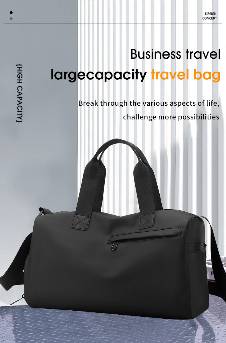 Large Capacity Travel Duffel Bag with Shoe Compartment & Wet Pocket - Multi-Purpose Gym & Weekend Bag(Khaki)