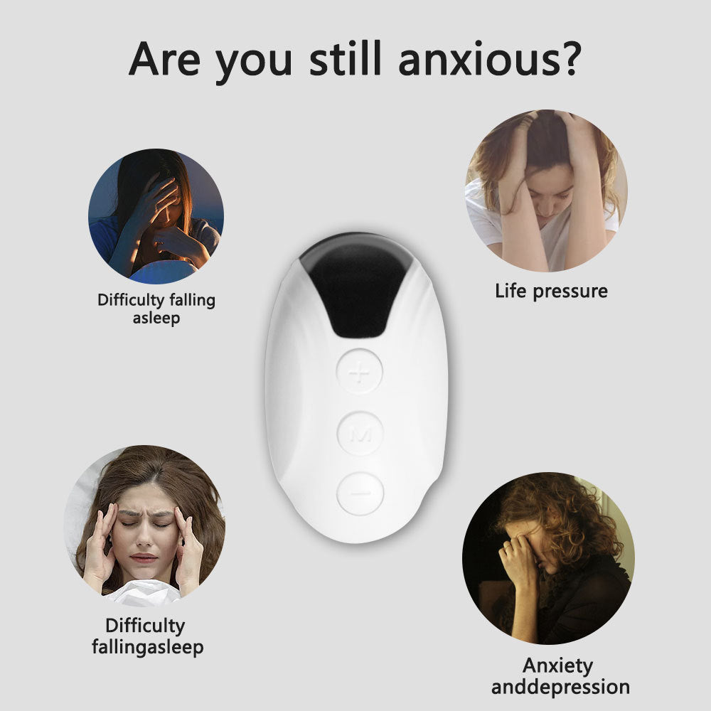 Handheld EMS Pulse Sleep Aid & Relaxation Device - 2 Modes, 15 Levels, USB Rechargeable(white)