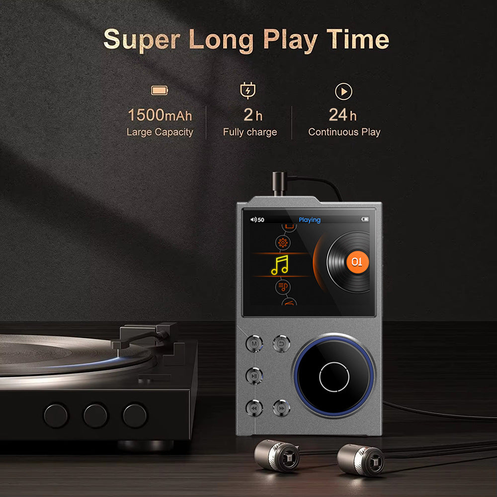 Portable Hi-Res Digital Audio Player - DSD, Dual DAC, Bluetooth 5.0, Expandable Storage(Grey 16GB + 32GB)