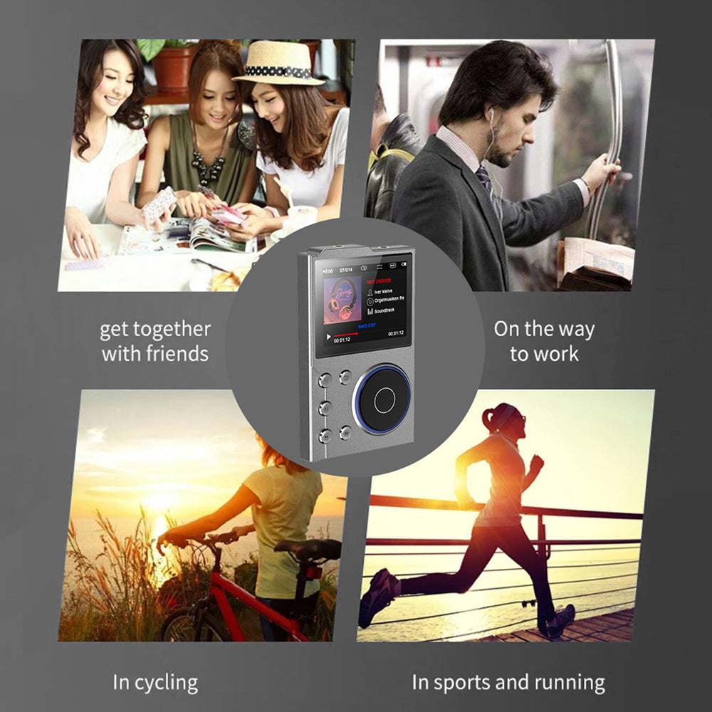 Portable Hi-Res Digital Audio Player - DSD, Dual DAC, Bluetooth 5.0, Expandable Storage(Grey 16GB + 32GB)
