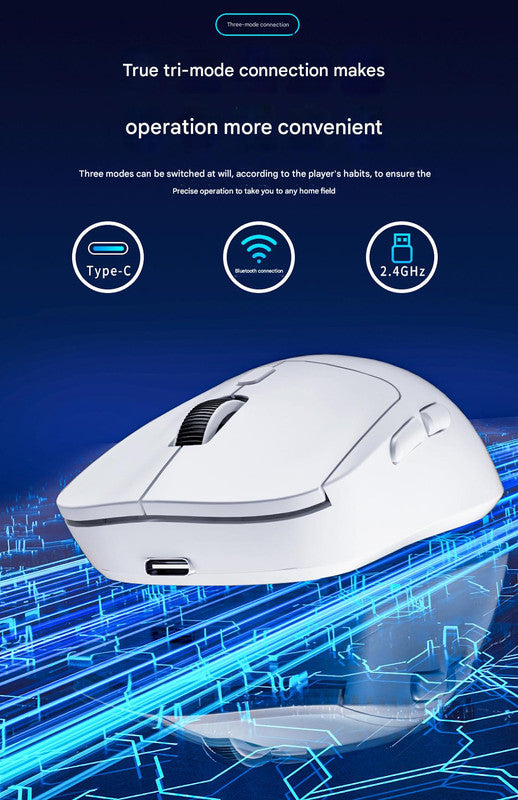75g Ultra-Lightweight Tri-Mode Wireless Gaming Mouse - 1000Hz Polling Rate, 120-Hour Battery(orange)