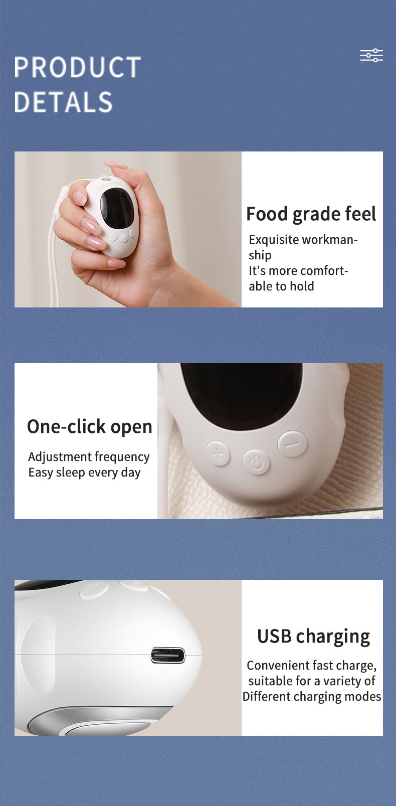 Handheld Microcurrent Sleep Aid Device - USB Rechargeable Pulse Massager for Relaxation & Deep Sleep(green)