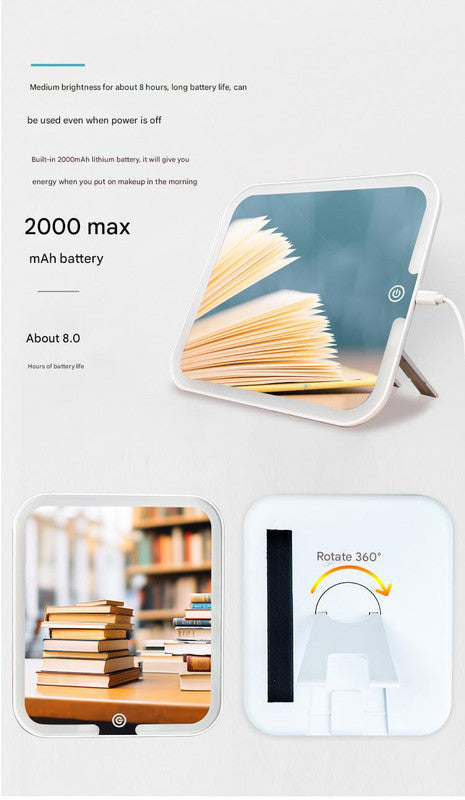 Travel Makeup Case with LED Lighted Mirror - Adjustable Dividers & Brush Holder(pink)