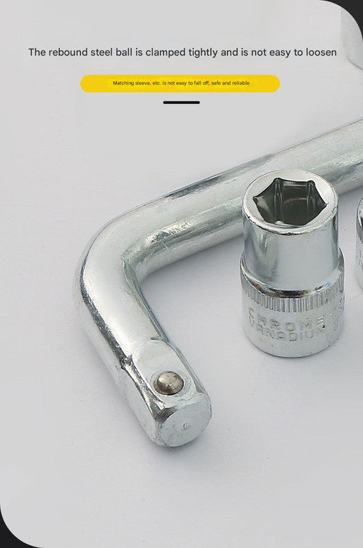 Two 10-piece L-shaped socket wrench sets - 1/2" drive chrome vanadium steel with metric sockets and housings(gray)