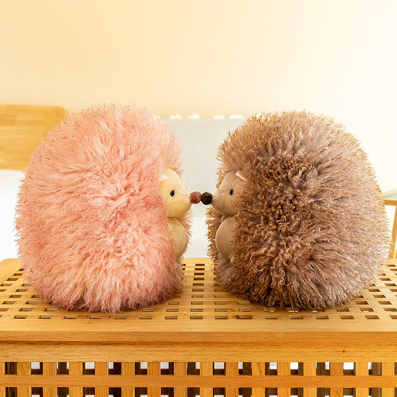 Super Soft Animal Sphere Plush Pillow - 38cm Decorative Throw Cushion for Sofa & Bed(peach)