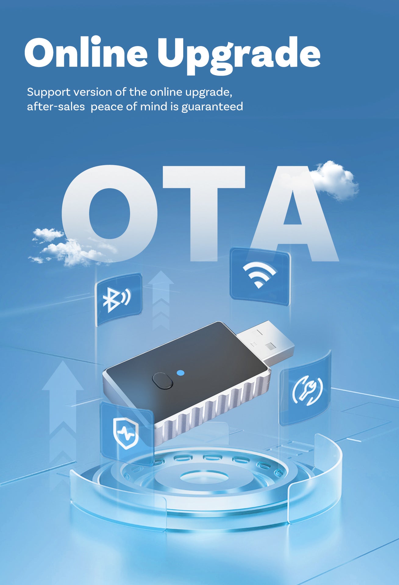 Mini 2-in-1 Wireless CarPlay & Android Auto Adapter - 5GHz WiFi 6, Bluetooth 5.4, Plug & Play Dongle(black)