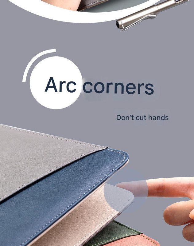 A4 PU Leather Business Portfolio with Ring Binder, Calculator & 40 Sleeves(brown)