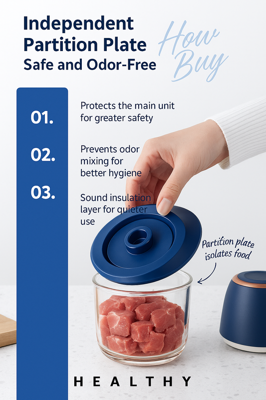 Electric Mini Garlic Chopper with Glass Bowl - USB Rechargeable, 6 Blades, Large Capacity(blue)