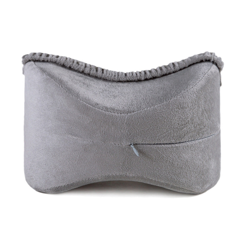 Grey Ergonomic Memory Foam Knee Pillow for Side Sleepers - Leg Positioner for Sciatica, Back, Hip & Joint Pain Relief
