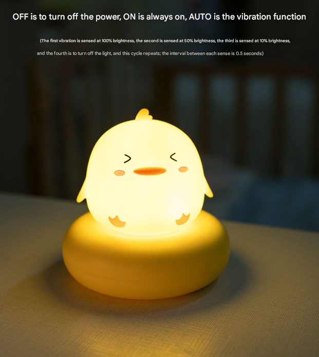 White Moon Shape Snowman Cute Animal LED Night Light - Rechargeable Silicone Nursery Lamp with Tap Control, Dimmable Bedside Light for Kids