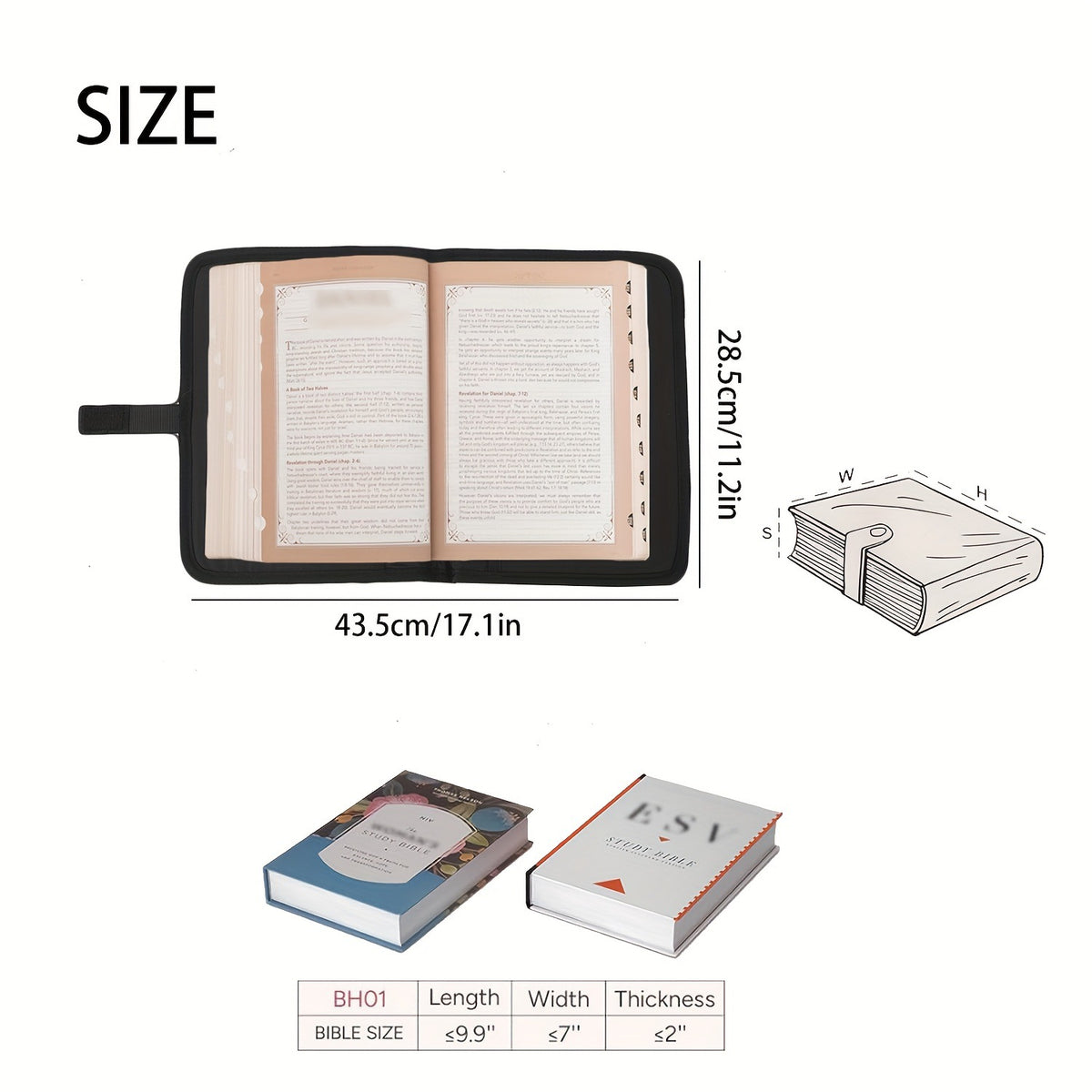 Beige Elegant Quilted Bible Cover - Protective Book Case with Carry Handle