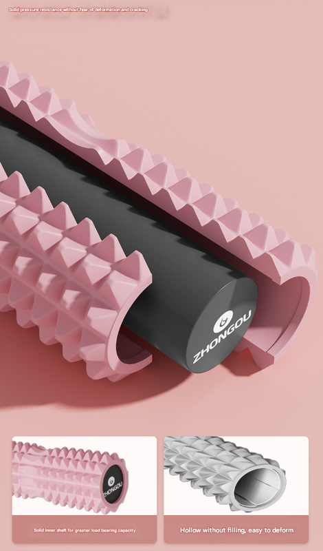 Blue High-Density 3D Trigger Point Foam Roller - Solid Core Massager for Deep Tissue Muscle Recovery & Yoga