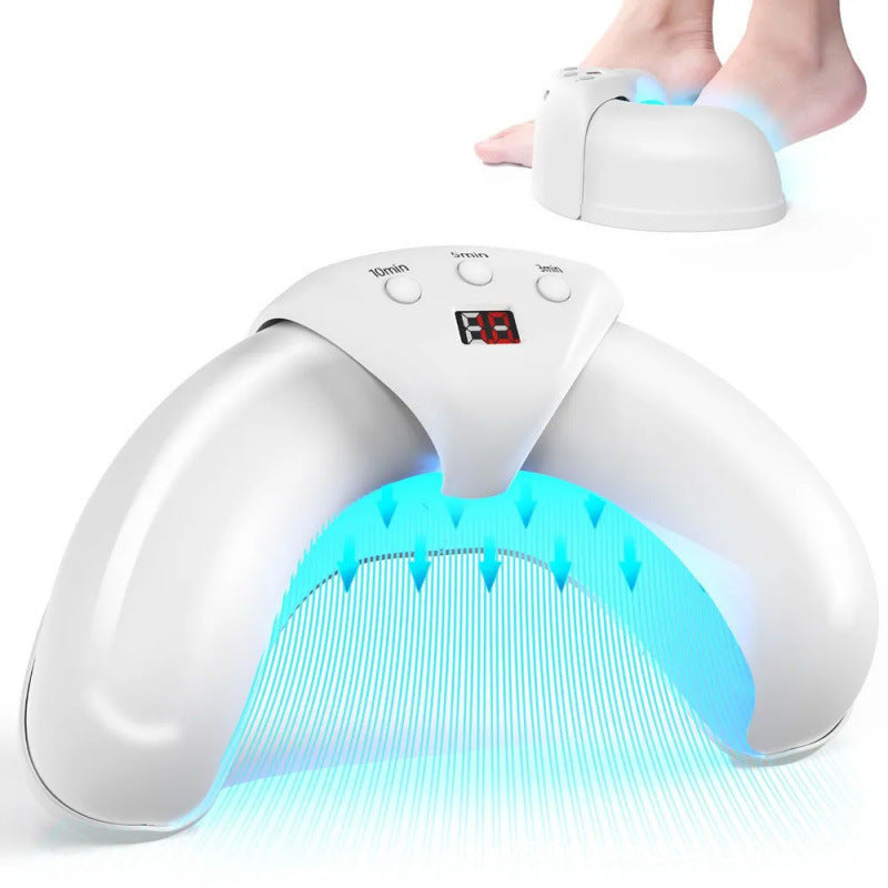 White Portable UV LED Nail Lamp - Open Arch Dryer for Gel Polish with Smart Sensor & 3 Timers