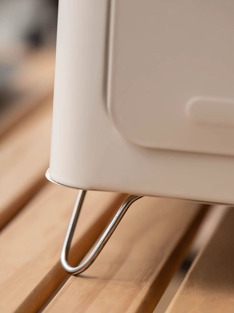 White Portable Japanese Style Tabletop Charcoal Grill - Compact Hibachi BBQ for Outdoor Camping & Patio