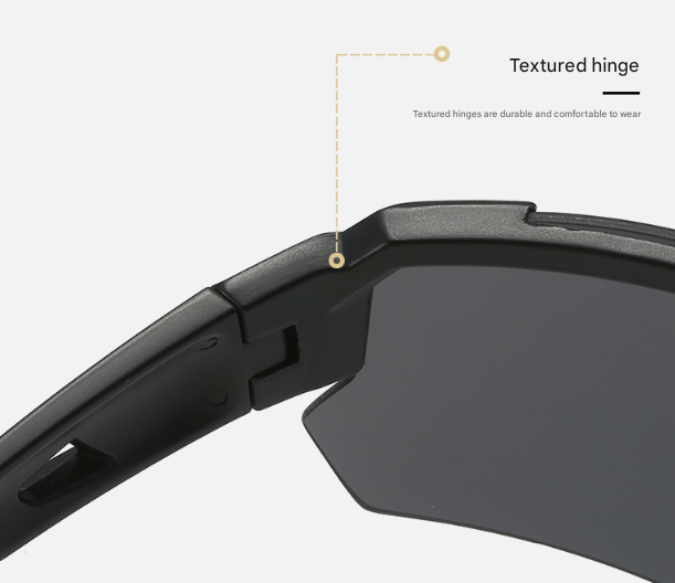 Black Temples and Blue-Purple Lenses Unisex Sport Cycling Sunglasses - Lightweight Wraparound Eyewear for Running & Outdoor Activities