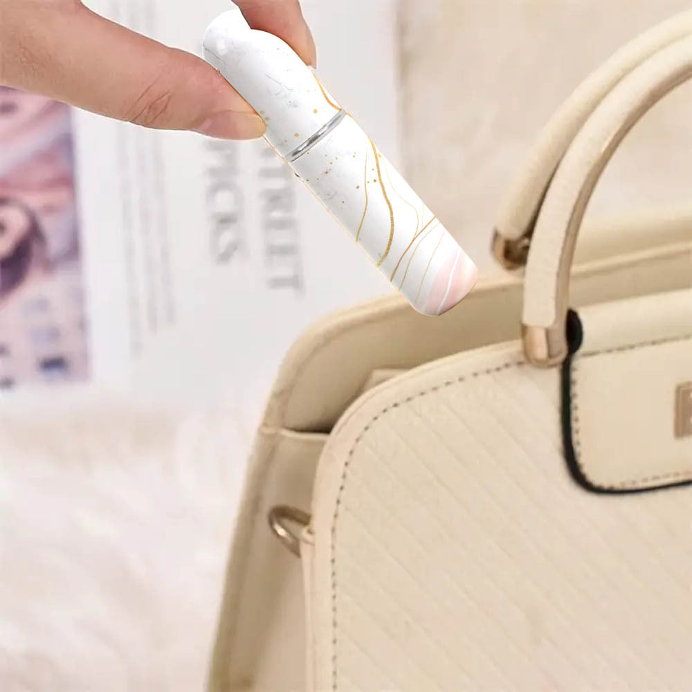 Light Pink Chic Marble Travel Perfume Atomizer Set (3-Pack) - 5ml Leakproof Bottom-Fill Spray Bottles
