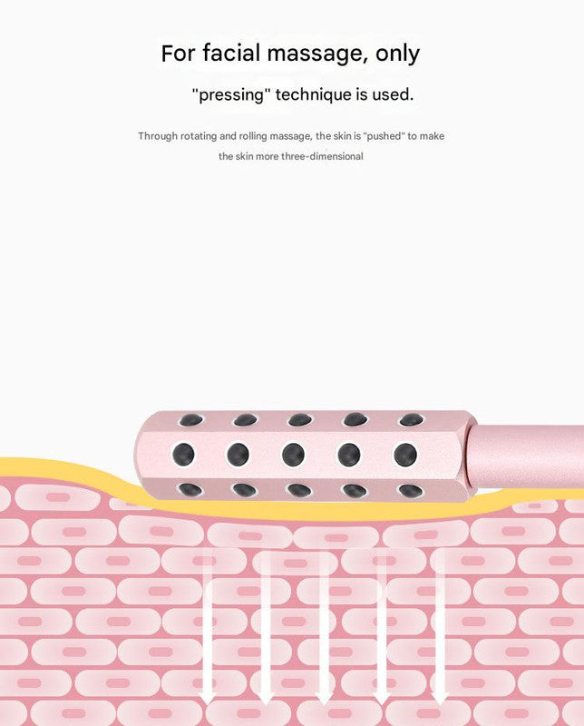 Purple Germanium Stone Facial Roller - Uplifting & Sculpting Beauty Massager for Face and Body