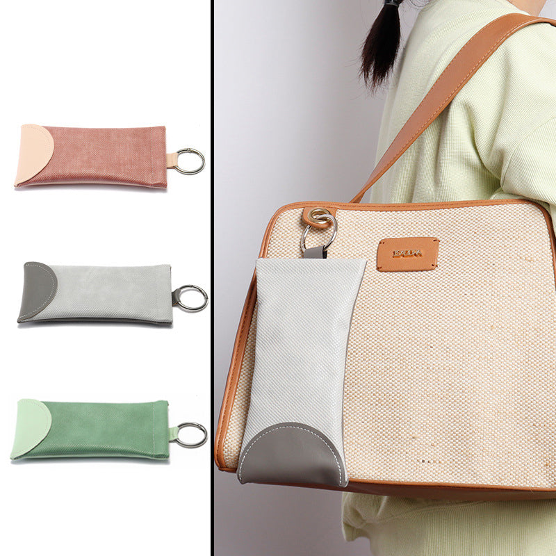 2 Pcs Grey Portable Eyeglasses Pouch with Keychain Snake Skin Pattern Soft Sunglasses Bag Fashion Myopia Glasses Case(Bù hán yǎnjìng) 6 / 5,000 (Eyeglasses not included)