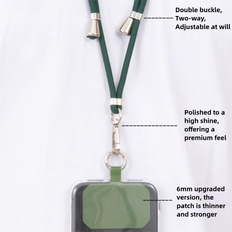 3-Pack Adjustable Blue Crossbody Phone Lanyards – Dual Wear Modes, Two-Ways of Hanging,Ultra-Slim 0.6mm Patch