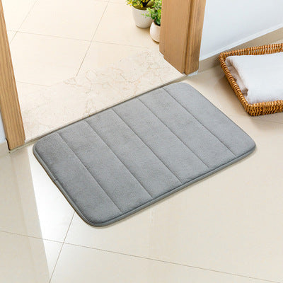 Grey Ultra-Absorbent Non-Slip Thickened Bath Mat(1.8x40x120CM) - Luxurious Durable Soft Floor Rug with Rubber Backing, Hand & Machine Washable Doormat for Bathroom & Entry