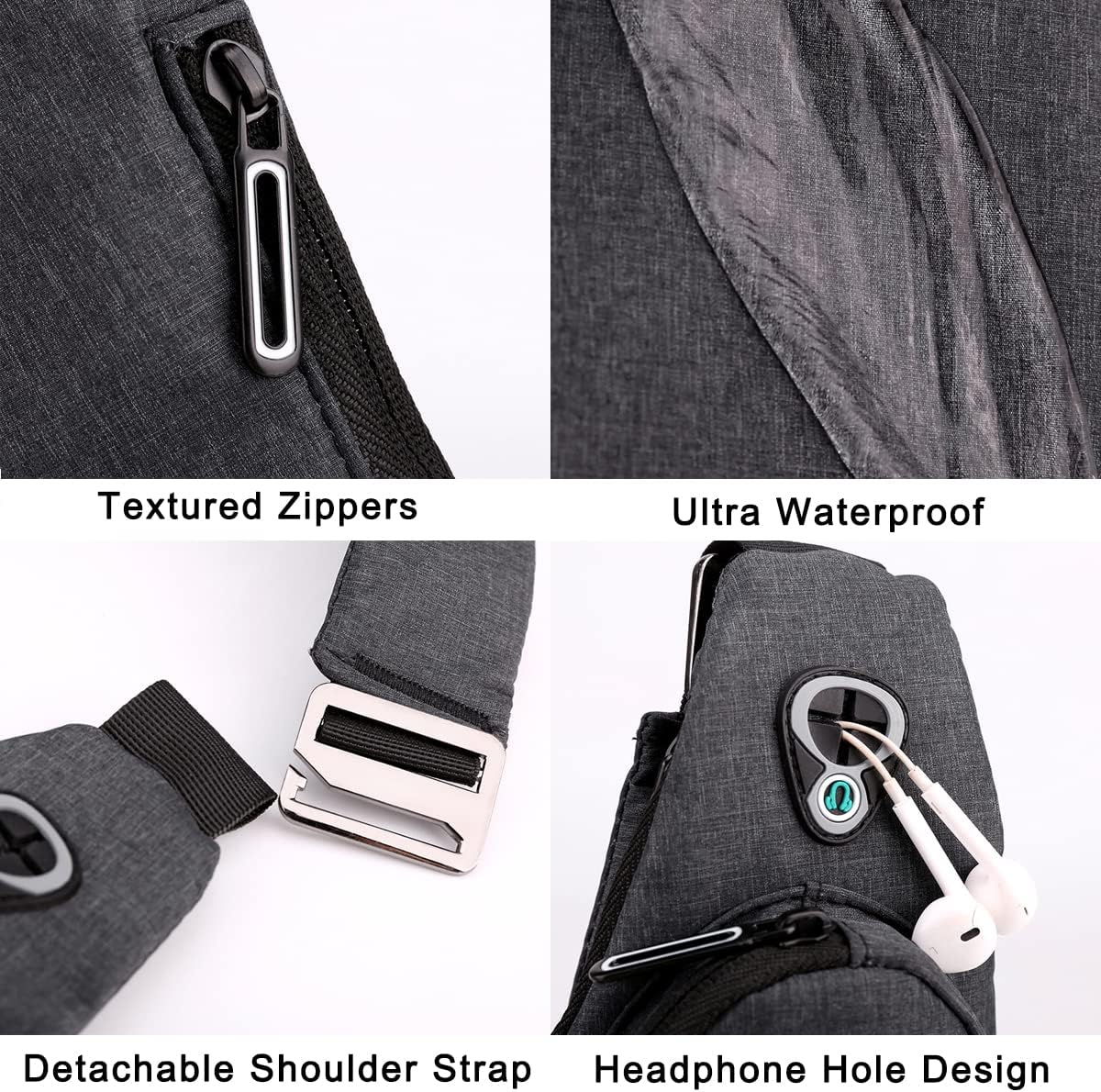 Blue on the right shoulder New Men's Reflective Crossbody Sling Bag - Casual Commuter Shoulder Chest Pack for Daily Essentials