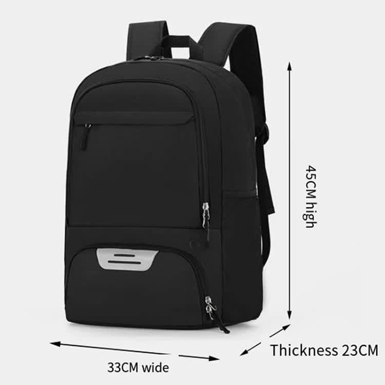 Dark blue Sports Backpack with Separate Shoe & Ball Compartments - Waterproof Gym Bag for Basketball, Soccer, Travel & Daily Use
