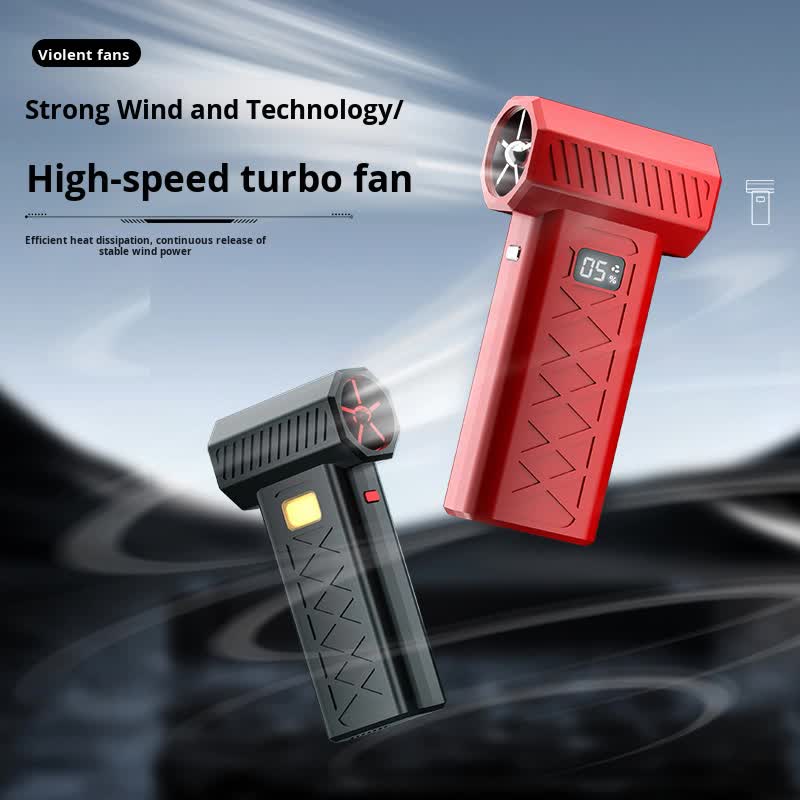 Black High Power Portable Jet Fan Air Blower 130000 RPM Electric Duster for Snow Removal Car Drying Camping and Outdoor Cleaning