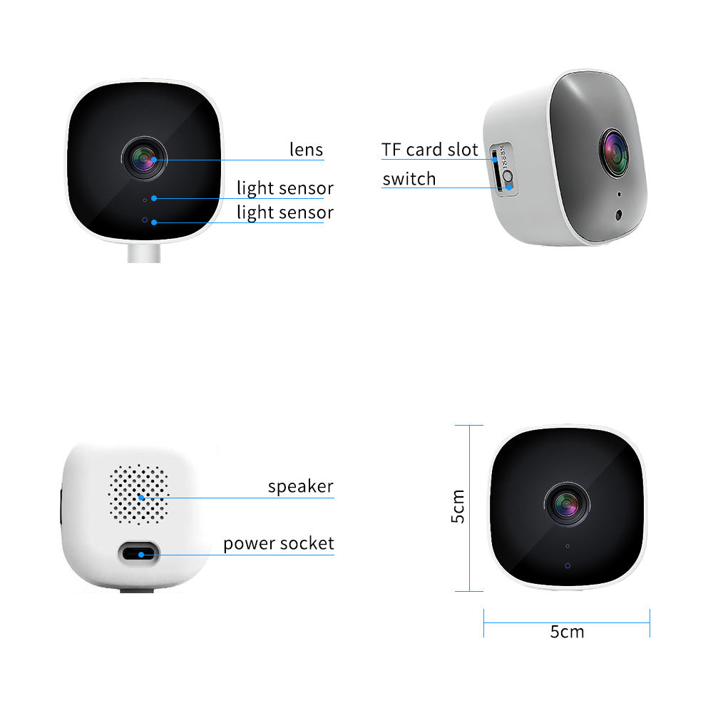 White Smart Indoor Security Camera 3MP HD WiFi Wireless Monitor with Night Vision Two-Way Audio & Motion Detection Ideal for Baby Pet & Home Office