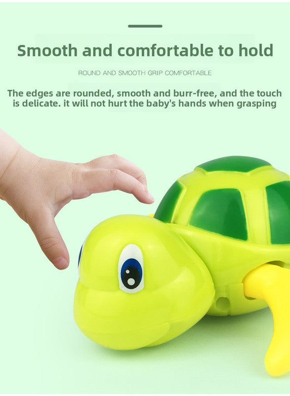 Three-Piece Wind-Up Swimming Turtle Bath Toy Set (Yellow, Green, and Blue Colors), Adorable Floating Turtle Combo, Fun Water Play Toy, Ideal Gift for Infants and Toddlers