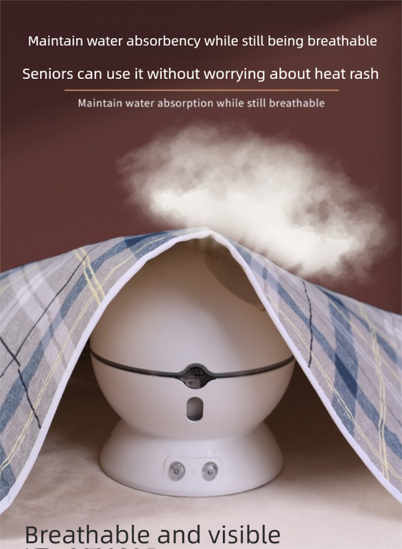 Washable Incontinence Bed Pad 180x200cm Reusable Waterproof Mattress Protector with Non-Slip Backing 4-Layer Absorbent Underpad for Elderly and Adults Smoky gray