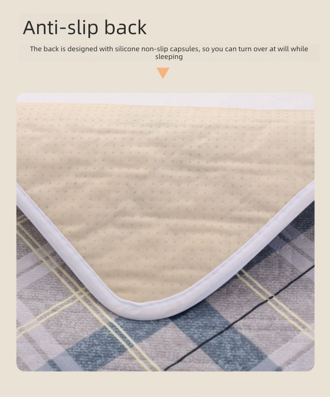 Washable Incontinence Bed Pad 180x200cm Reusable Waterproof Mattress Protector with Non-Slip Backing 4-Layer Absorbent Underpad for Elderly and Adults Medium blue
